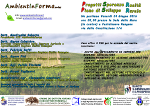 Piano sviluppo rurale 24 06 16